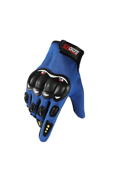 Choice Blue Full-finger Motorcycle Gloves Men Touch Screen Outdoor Off-road Sports Cycling Protection Anti-