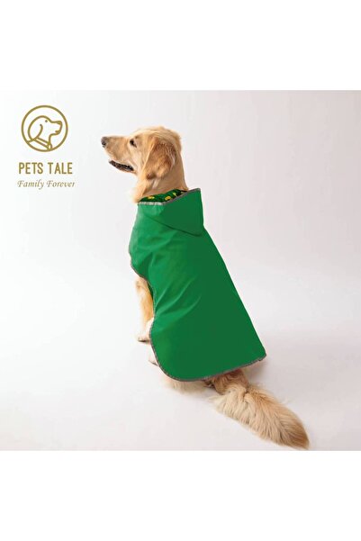 Choice M أخضر - حافظ على جروك جافًا وأنيقًا: معطف واق من المطر أصفر مزدوج الطبقة مع إمكانية الارتداء في اتجاهين!