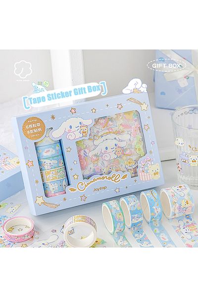Miniso Kuromi Sanrio Kuromi Cinnamoroll Melody Stickers Gift Box Kawaii Anime Hand Account Guka Decoration