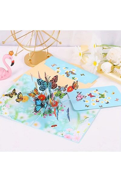 Choice Burgundy 3D Pop-Up Cards Flowers Birthday Card Anniversary Gifts Postcard Maple Cherry Tree Wedding