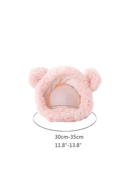 Choice Light Pink Bear Cute Bear Rabbit Hooded Pet Cat Dog Accessories Cosplay Cat Hat Winter Lovely New Ye