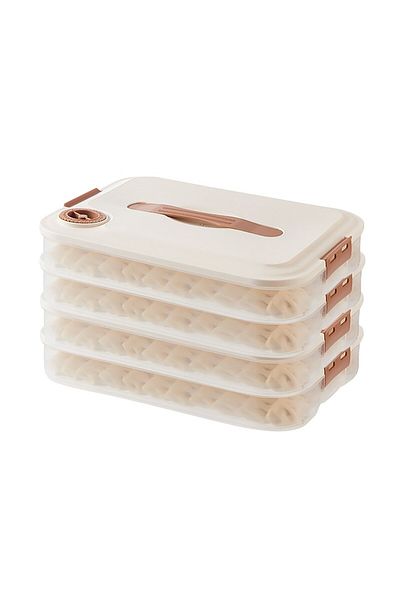 Choice One Size D Multilayer Kitchen Food Grade Multilayer Dumpling Storage Box for Freezing and Fresh Keep