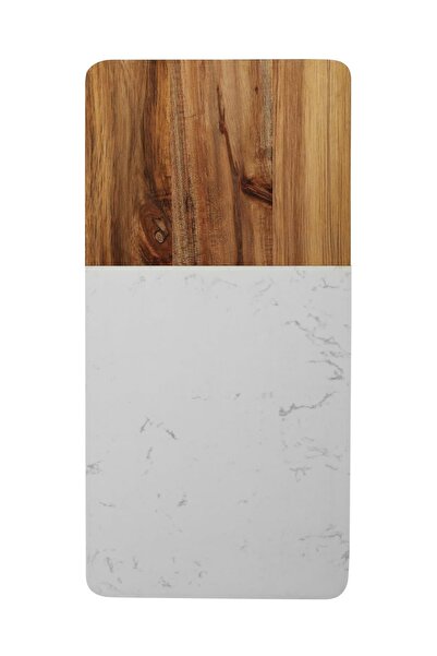 mastergold لوح تقطيع الجبن من خشب الأكاسيا الرخامي الفاخر، لوح تقطيع الخبز مستطيل الشكل 40*20 سم