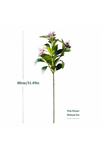 Choice 80cm Pink 80/120cm Tropical Artificial Ficus Large Banyan Plants Plastic Fiddle Fig Tree Branch Faux