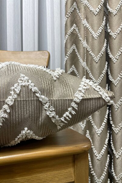 Cortibo Verona Patterned Mink Throw Pillow Cover