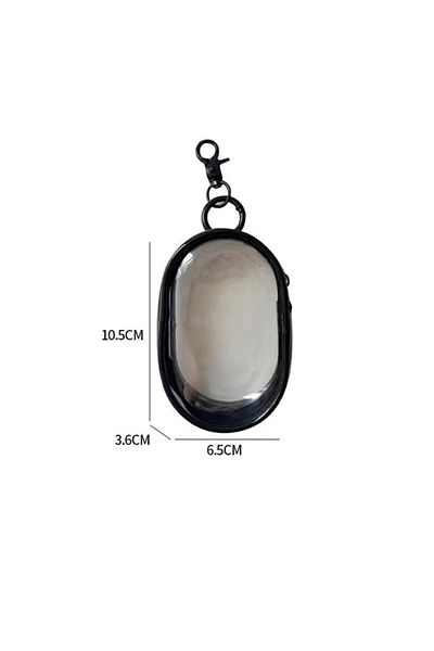Choice Black Portable Mini Clear Zipper Storage Bag Space-saving Organizer For Earphones & Chargers Versati