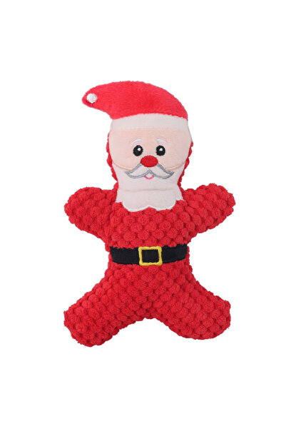 Choice لعبة مضغ محشوة للكلاب الأليفة من سانتا كلوز تصدر أصواتًا ورجل خبز الزن...