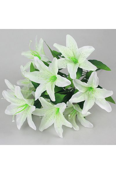 Choice White 10 Heads Artificial Lily Flowers European Multicolor Fake Bridal Flower Bouquet Wedding Home P