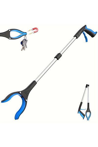 Choice Blue Long handle foldable garbage clip, multifunctional environmental sanitation garbage collector,