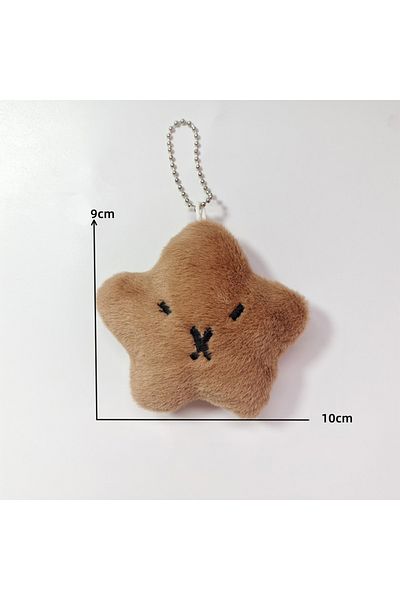 Choice A2 Creative Soft Stuffed Animal Capybara Plush Doll Star Squeak Toy Cartoon Bag Pendant Key Chain Ba