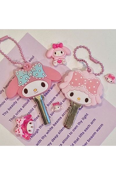 Choice melody Kawaii Sanrio Hello Kitty Silicone Key Dustproof Protective Cover Cartoon Anime My Melody Por