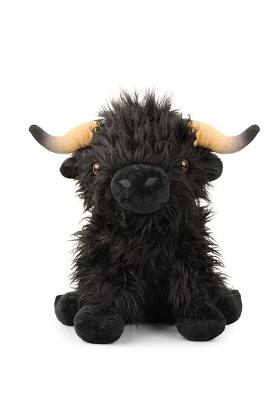 Choice 25cm Black 25cm Simulation Highland Cow Plush Animal Doll Soft Stuffed Highland Cow Plush Toy Kawaii