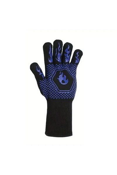 Choice blue 1pc High Temperature Protective Gloves, Resistant To High Temperature Of 800 Degrees, Silicone