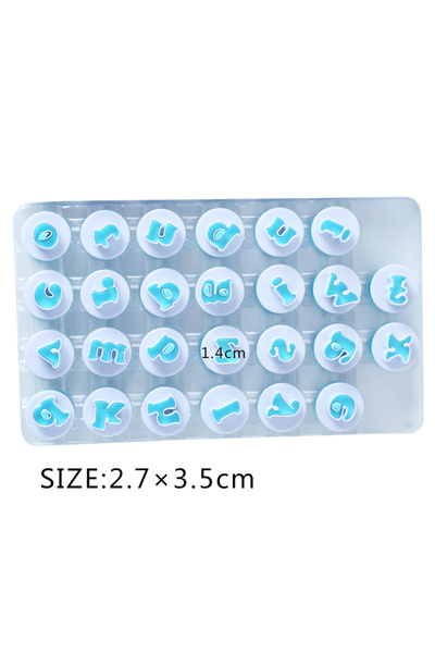 Choice قوالب خبز المعجنات على شكل حرف S، قوالب بسكويت فوندان، 26 قطعة، حرف أب...