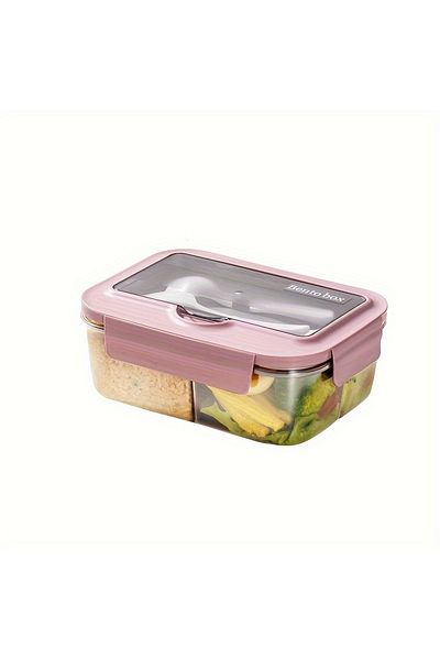 Choice وردي-1000 مل 1 قطعة صناديق غداء، Tragbare Geteilte Lunchbox، Ins Nordic Style -Box، Getrennte Lunchbox
