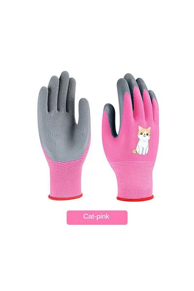 Choice 2PCS XS 6-11 Years Old H Kids Durable Waterproof Garden Work Gloves Non-Slip Children Safety Yard Wo