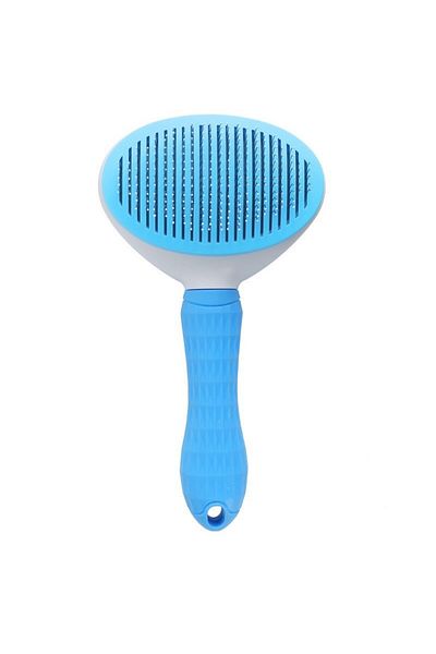 Choice Blue Pet Dog Brush Cat Comb Self Cleaning Pet Hair Remover Brush For Dogs Cats Grooming Tools Pets D
