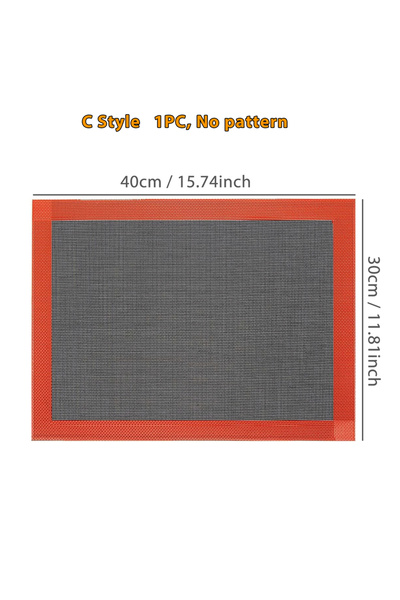 Choice حصيرة خبز سيليكون مثقبة بنمط C-No، قطعة واحدة، جانبان بنقوش منفوخة ومستديرة، غير قابلة لإعادة الاستخدام