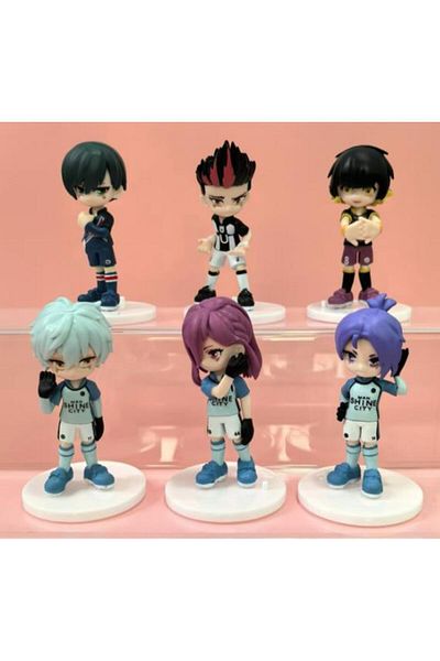 BANDAI no box 02 6pcs/set BLUE LOCK Figure Model Toys 9.5cm