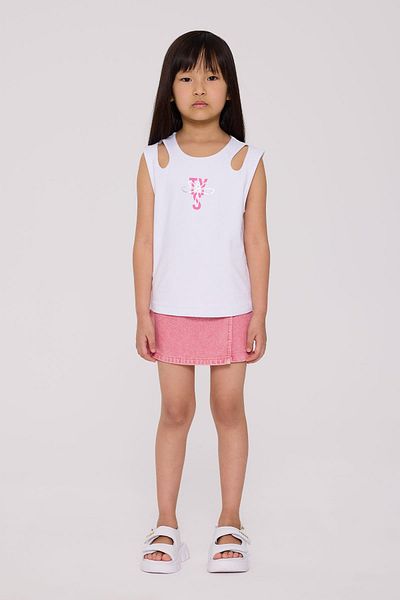 Tyess BG Store Girl's White Tank Top