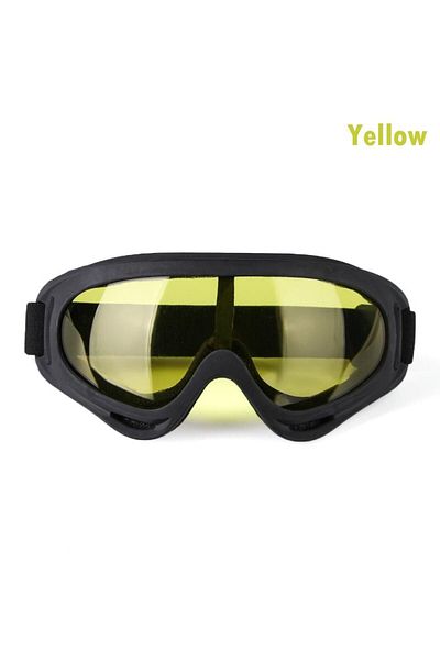 Choice yellow DIZETION 1Pc Winter Windproof Skiing Glasses Goggles Outdoor Sports Eyewear Glasses Ski Dustp