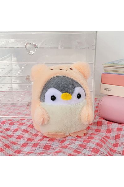 Choice orange Cute Penguin Doll Key Chain Girl Cartoon Car Creative Plush Key Chain Kawaii Lady Bag Accesso