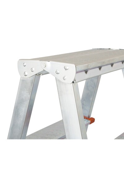 ASVERA Yakut Serisi 4 4 Basamaklı Çift Çıkışlı Galvanizli Profil Merdiven (EV, BAHÇE, IŞYERİ IÇİN UYGUN)