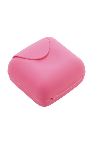 Choice علبة صابون محمولة للسفر باللون الوردي الفاتح، حاوية ملحقات الحمام والم...