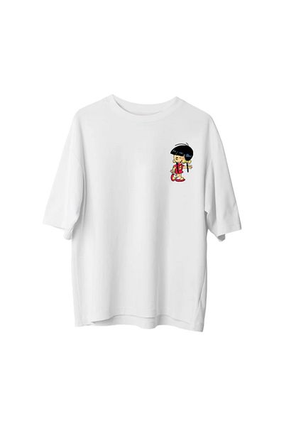 npLStore Tricou oversize cu imprimeu Chen pentru copii