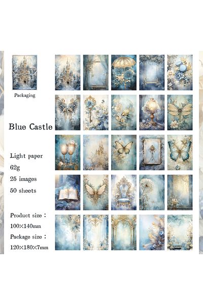 Choice A 50 pieces of vintage scrapbooking material paper handmade tent DIY collage decoration background .