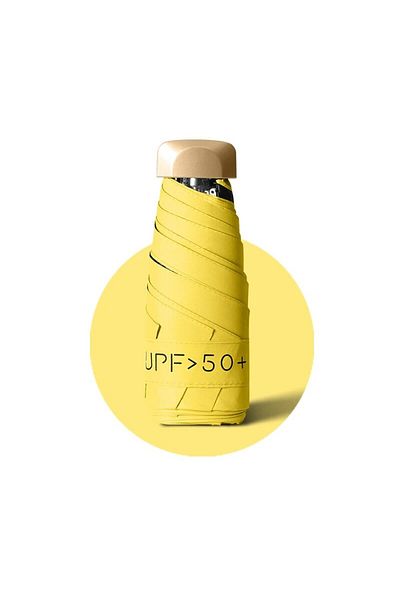 Choice Yellow Flat 50% off Sun Protection Parasol, WOMEN'S Sun Umbrella, Anti-UV, Sunny and Rainy Dual-use