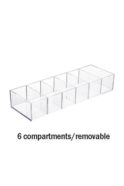 Choice 6 grid Clear Acrylic Makeup Cosmetics Organizer Storage Box Compact Jewelry and Cosmetic Storage Box