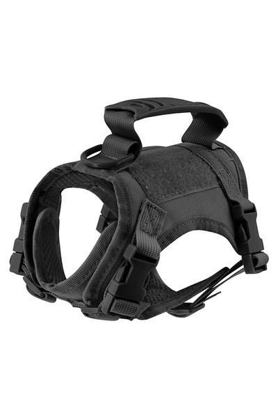 Choice Black Harness Tactical Puppy Harness Leash For Small Dogs Cats Adjustable Kitten Vest For Military S