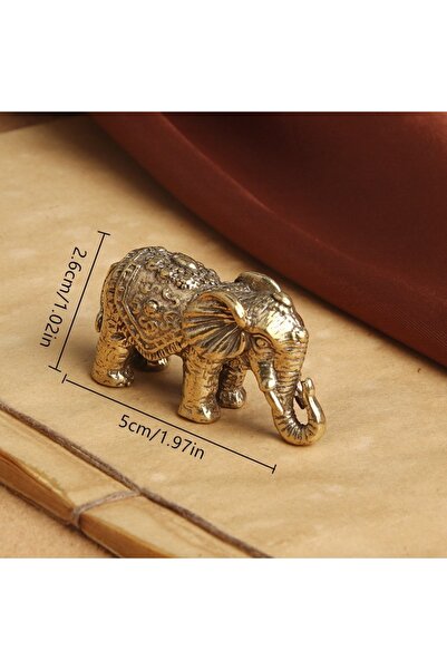 Choice تماثيل فيلة مصغرة من البرونز العتيق، زينة طاولة شاي، مصنوعة من البرونز...
