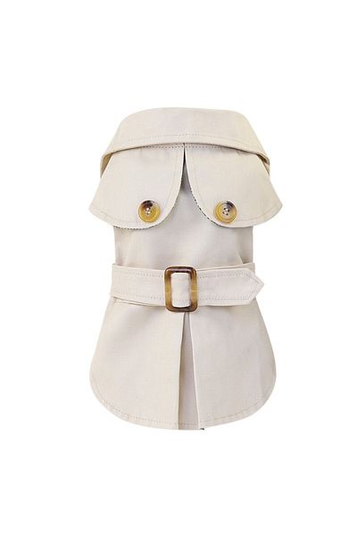 Choice Xxl Khaki Dog Coat Trench Pet Jacket Autumn Winter Dog Clothes For Small Dogs Yorkie Belt Decor Pupp