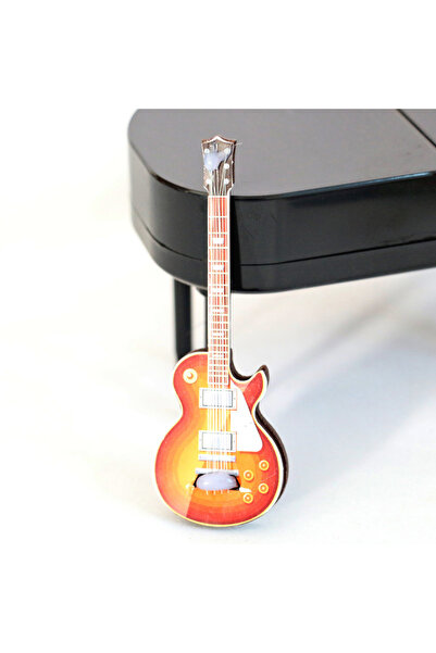 Choice ألعاب جيتار بيت الدمية باللون البني مقاس 1/12 نموذج آلة موسيقية لبيت الدمية إكسسوارات ديكور بيت الدمية