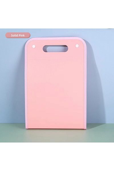 Choice Pink G1002b 13 Pocket File Folders Portable A4 Letter Size Macaron Color Accordian Document Organize