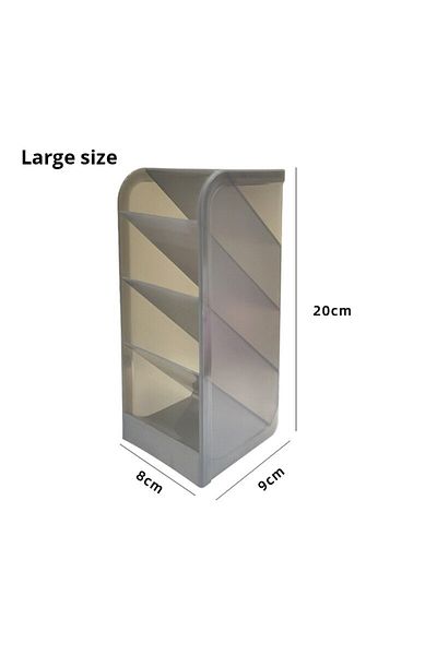 Choice 1pc black 1pc White/Black Transparent Multifunctional Large Capacity Desktop Stationery Pencil Stora