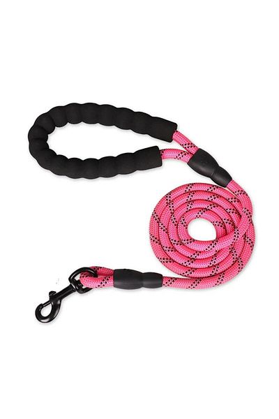 Choice 3m Pink Reflective Dog Leash With Comfortable Padded Handle - Double Heavy Duty Traction Rope For St