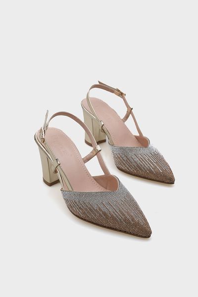 Capone Outfitters Nova Mid Heeled Pointed Toe Stone Damen Stilvolle Schuhe