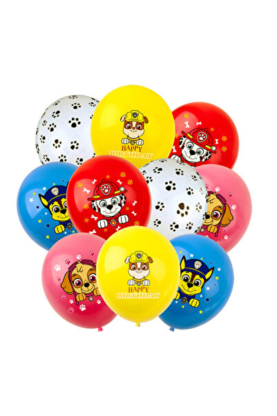 Choice بالونات باو باترول 10 قطع، 3 بالونات لاتكس لون سادة مقاس 12 بوصة، مثال...