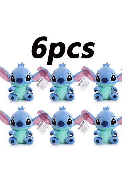Choice 20cm-A-6pcs 20cm Stitch Stuffed Plush Models Cartoon Stuffed Plush Dolls Anime Plush Baby Toys Kawai