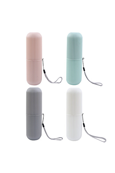 Choice 4 قطع حامل معجون الأسنان المحمول وفرشاة الأسنان وحافظة التخزين أثناء السفر والتخييم وحافظة فرشاة الأسنان