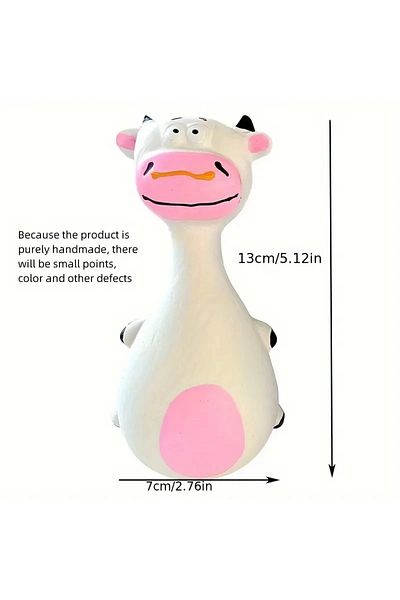 Choice white cow Soft Rubber Chewy Toys Four Styles Squeaky Interactive Throwing Games Cute And Fun Suitabl