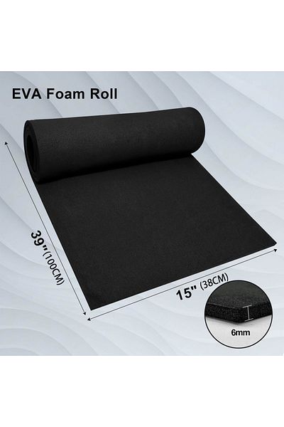 Choice Black-Thickness 6mm EVA Foam Roll Sponge Paper  2mm-10mm Thick 39"x15" DIY Cosplay Foam Sheet  Pliab