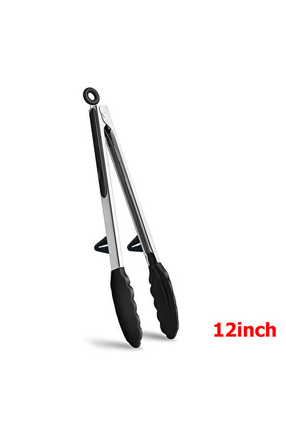 Choice A1 LMETJMA Kitchen Tongs Silicone Food Tongs Non Stick Cooking Serving Tongs For BBQ Salad Steak Pas