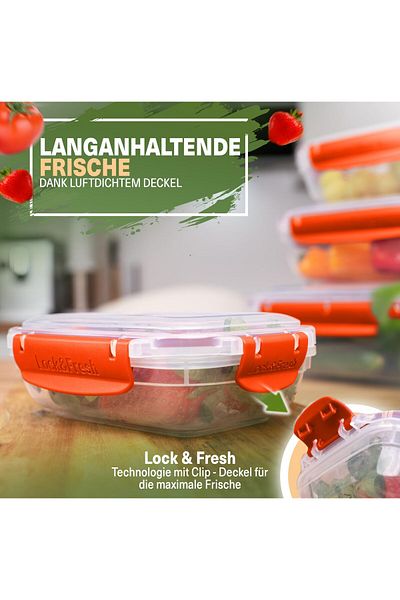 Viwares Frischhaltedosen mit Deckel - 5er Set -