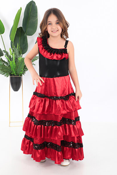 YÜSÜ Kız Çocuk Ispanyol Kostümü