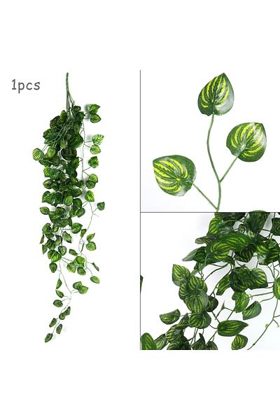 Choice 90cm style A 90cm Artificial Plants Creeper Green Leaves Wall Hanging Ivy Leaf Garland Home Garden D