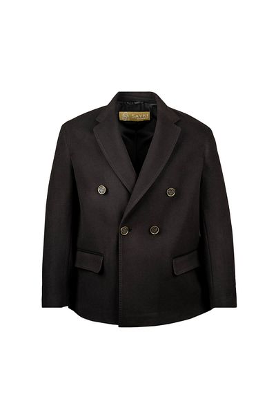 Hatemoğlu Saykı Woman Black Regular Fit Double Breasted Women's Jacket